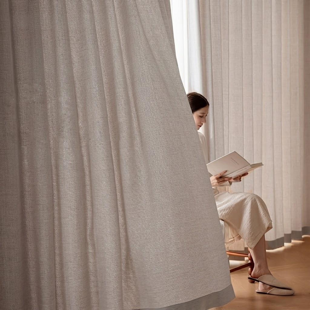 Minimalist Sheer Curtains for Living Room, Balcony, and Study Room SL-119